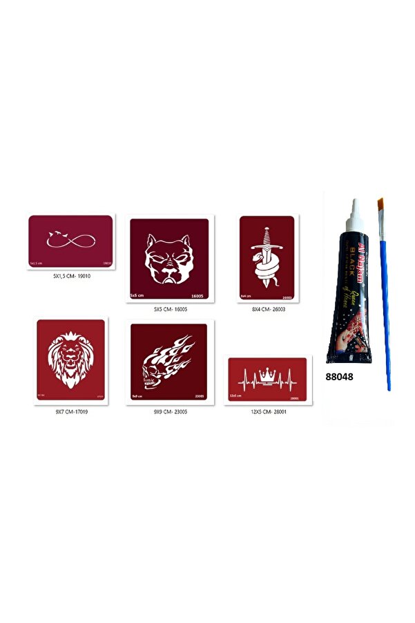 Ai̇rbrush Tattoo Sonsuz Kral Hi̇nt Kınasıyla Geçi̇ci̇ Dövme Seti̇