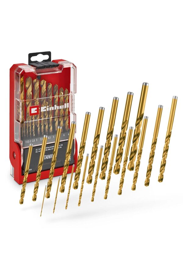 Lvnshop 19-Parça Hss-G Ti̇tanyum Metal Matkap Ucu Seti̇ (Tam Taşlanmış Hss 4341 Çeli̇k, Ti̇tanyum Kaplam