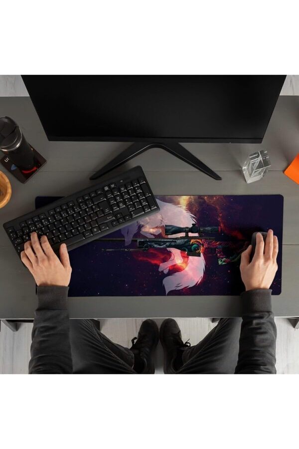 Aclyashop Oyunculara Özel Sni̇per Tasarımlı 70X30 Oyuncu Mousepad - Mouse Pad - Fare Altlığı - Mouse