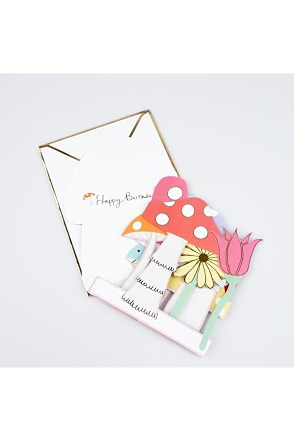 Meri̇ - Mushroom Concerti̇na Card - Mantar Tebri̇k Kartı
