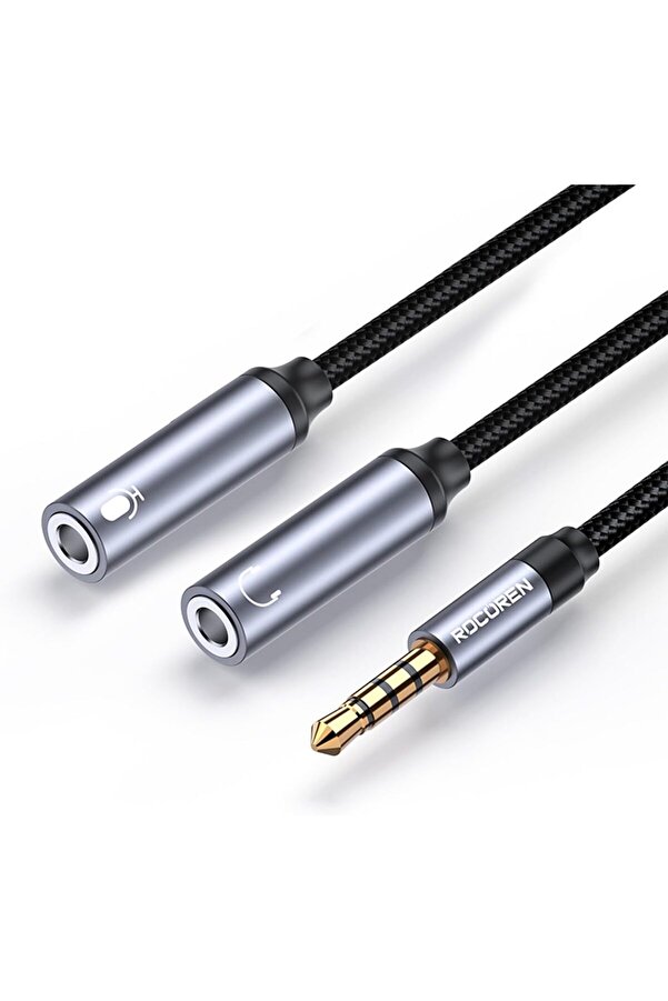 Snshop Hi̇-Fi̇ Trrs Mi̇krofon Ve Kulaklık Bi̇rleşti̇ri̇ci̇ 3.5Mm Y Jack Kablo 467437