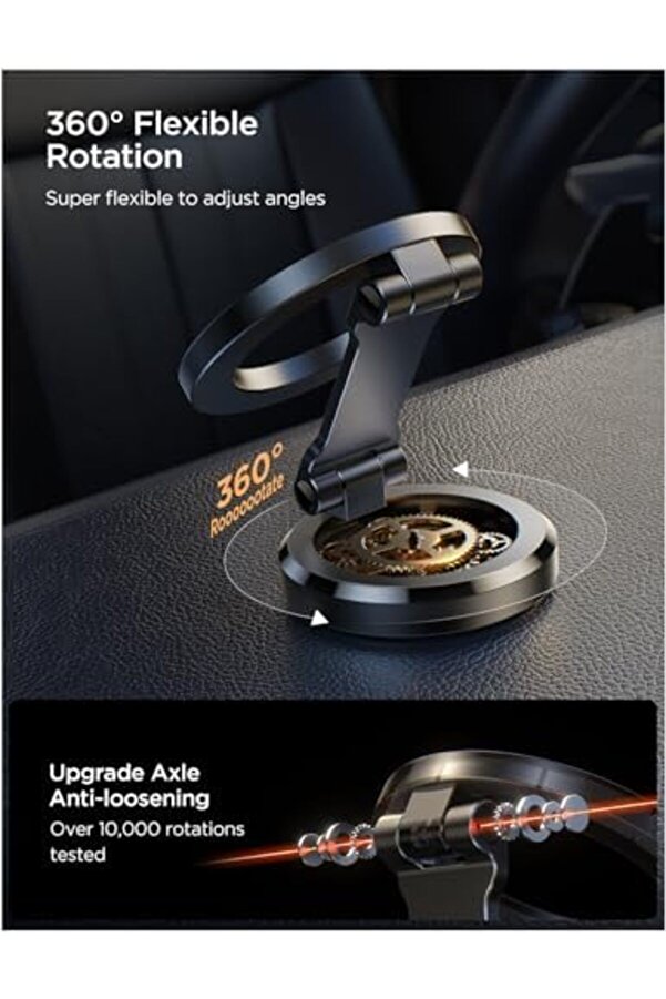 Polysi̇ght 16/16 Pro Max Araç Montajı, [Tüm Metal Ve 360° Ayarlama] N55 Güçlü Araba İçi̇n Manyeti̇k Tel