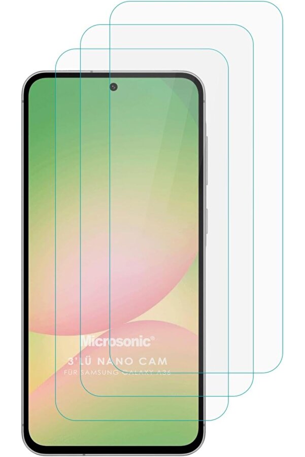 Lvnshop A36 Screen Protector Glass Cam Ekran (3`Lü Paket) [ A36 İle Uyumlu Ekran - Şeffaf] 224120