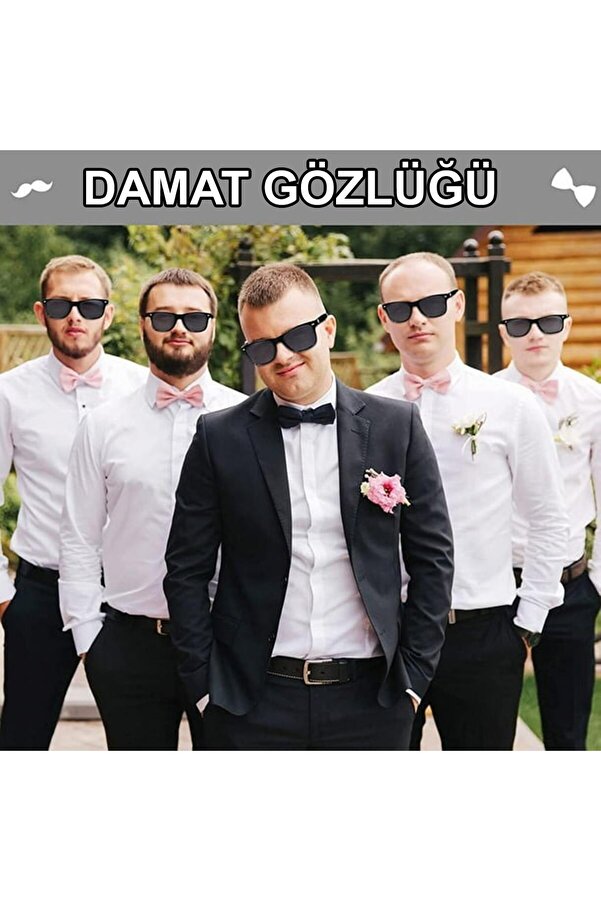 Go İthalat Damat Gözlüğü - Düğün Ve Bekarlığa Veda Parti̇si̇ Aksesuarı (5258)