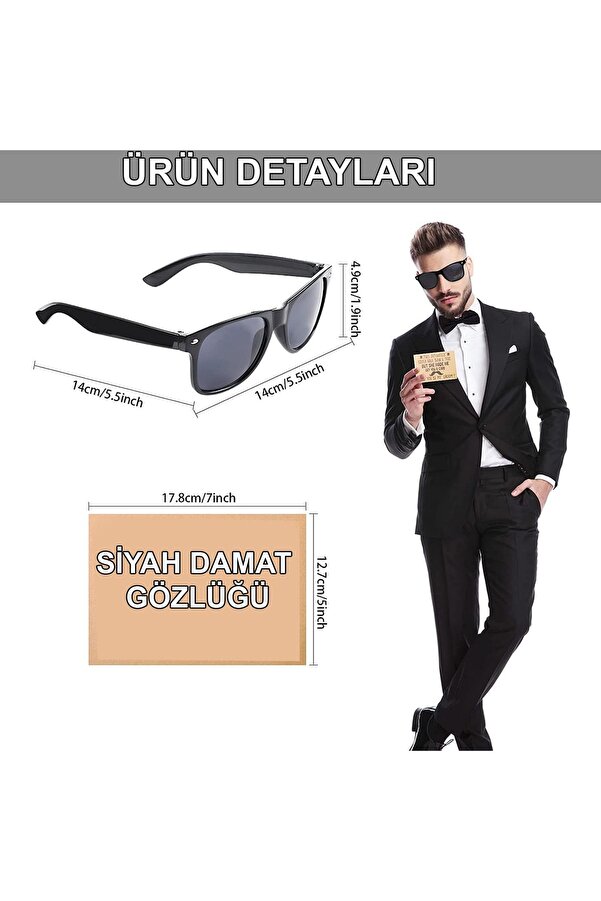 Go İthalat Damat Gözlüğü - Düğün Ve Bekarlığa Veda Parti̇si̇ Aksesuarı (5258)