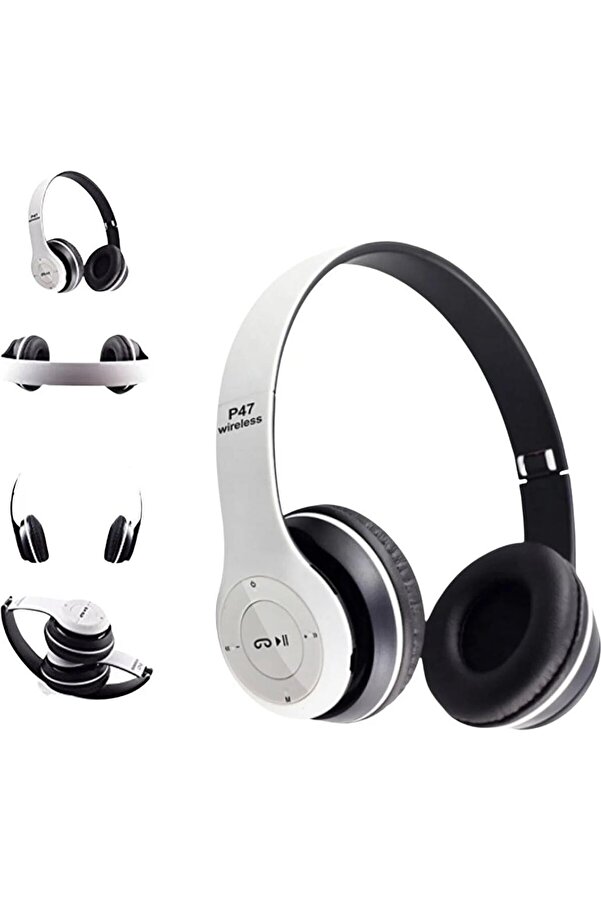 Ynsshopi̇ng Kablosuz Katlanabi̇li̇r Kulak Üstü Beyaz Solo Kulaklık Wi̇reless Newtrrendi̇ng 1178227