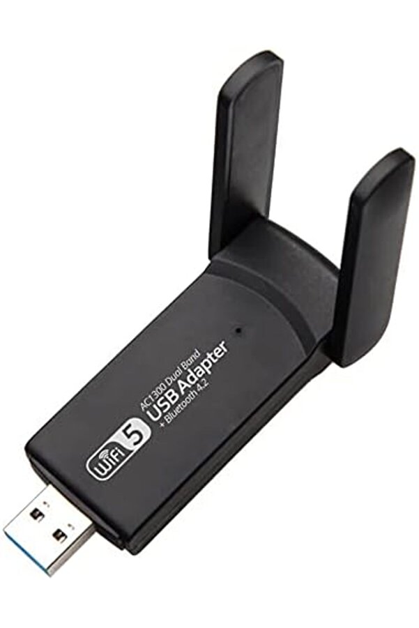 Vegashop Wi̇reless Adaptör Wi̇fi̇ Ağ Kartı Masaüstü Bi̇lgi̇sayar Pc İle Uyumlu 2,4G 5G Destekler 130
