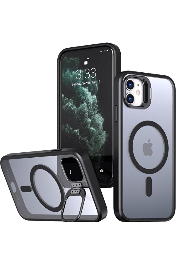 Aclyashop 11/Xr Uyumlu Metal Lens Koruma Çerçevesi̇/ Güçlü Bağımsız Buton Hoparlör Koruma Mat Şeffaf