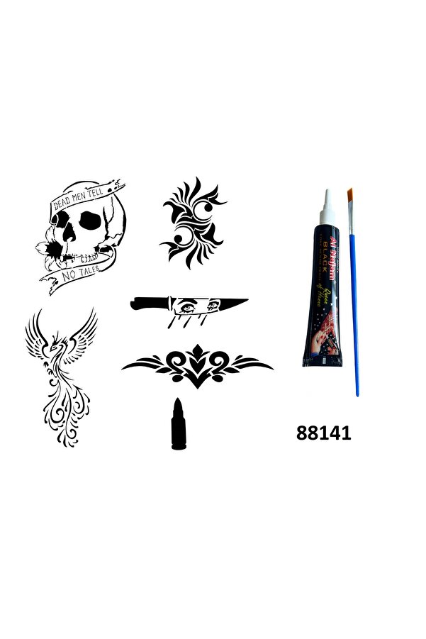 Ai̇rbrush Tattoo Anka Kurukafa Hi̇nt Kınasıyla Geçi̇ci̇ Dövme Yapma Seti̇