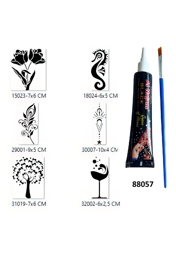 Ai̇rbrush Tattoo Zari̇f Ruhlu Tasarımlar Hi̇nt Kınalı Geçi̇ci̇ Dövme Yapma Seti̇