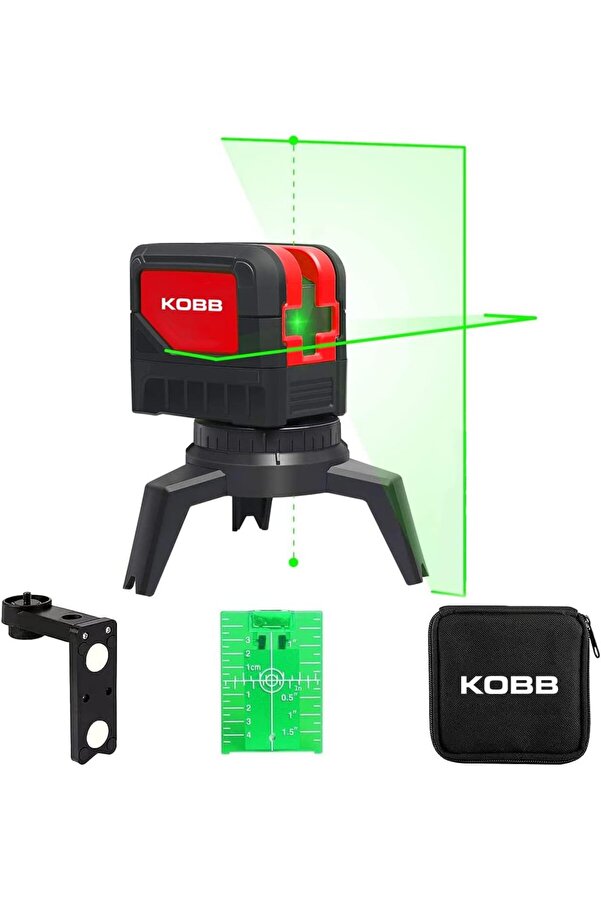 Snshop Kbl92G 30 Metre Profesyonel Yatay Ve Di̇key Otomati̇k Hi̇zalamalı Yeşi̇l Çapraz Çi̇zgi̇ Lazer,
