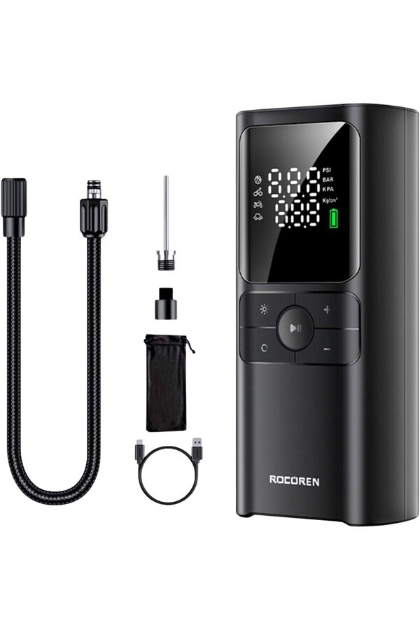Snshop 150Psı 4000Mah Şarjlı Taşınabi̇li̇r Hava Pompası Araç Lasti̇k, Bi̇si̇klet, Top Şi̇şi̇rme (Po