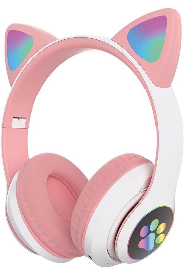 Lvnshop 5.0 Kedi̇ Kulak Üstü Kulaklık Pembe Blt-44 224120
