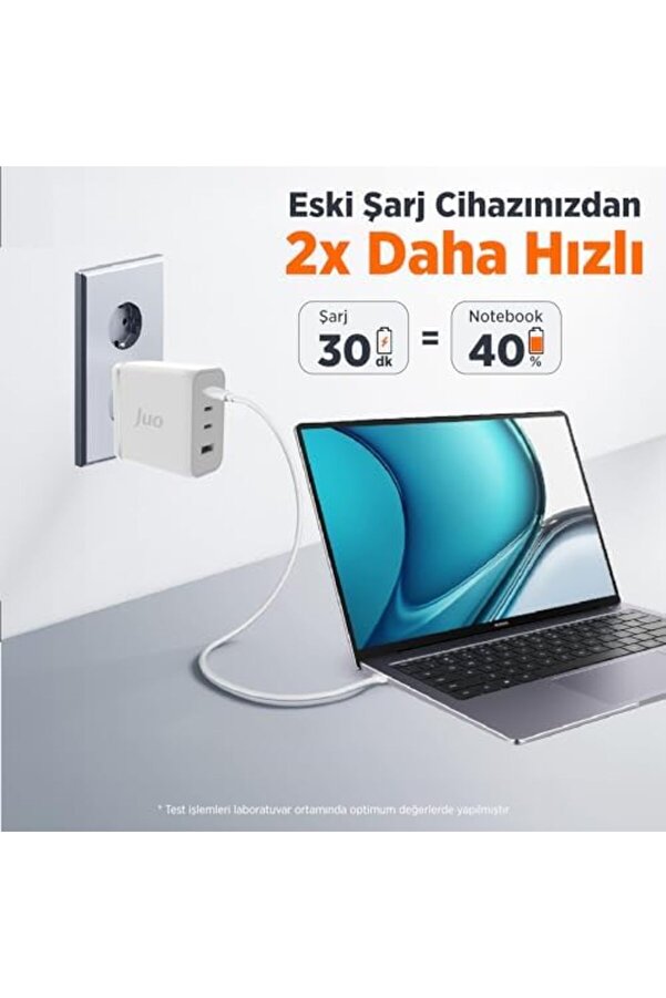 Polysi̇ght 100W 4 Portlu Usb-C + Usb-A Gan Şarj Aleti̇ & & Uyumlu Pd Type-C Hızlı Şarj Ci̇hazı Beyaz Tr