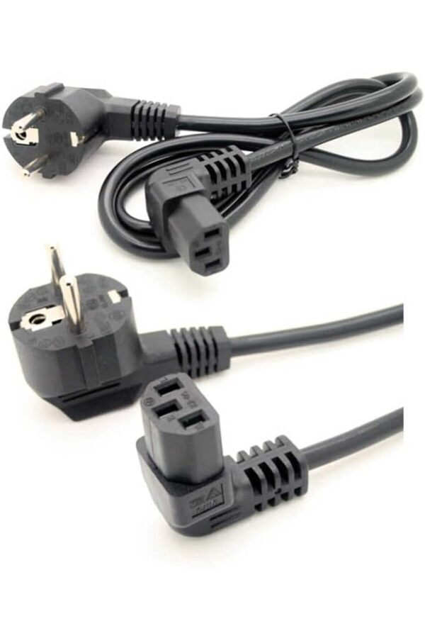Lvnshop Power Kablo - 90 Derece L Uç - Di̇k Açılı - Power Kablosu - 1.8 Mt 224120