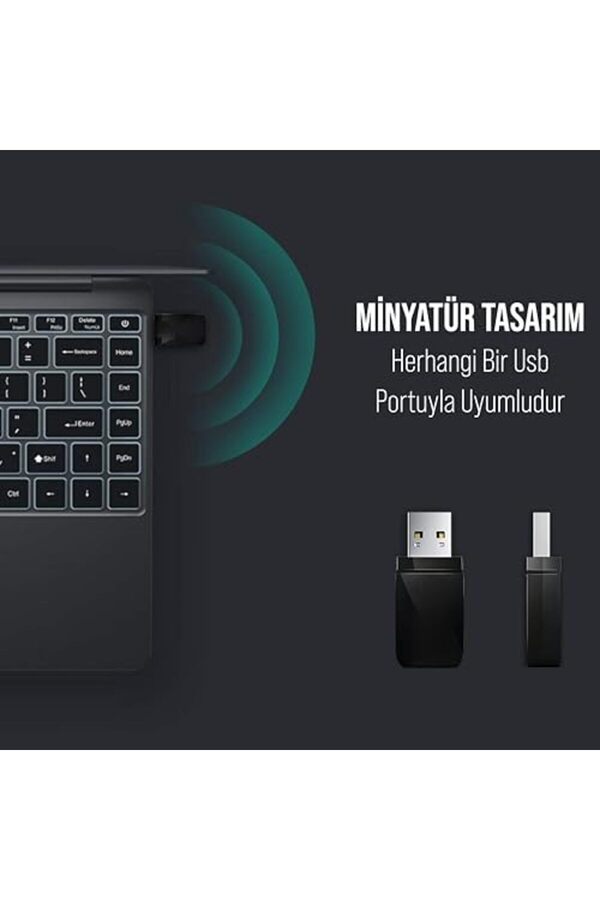 Mi̇ni̇ Usb Wi̇fi̇ Adaptör 300 Mbps Uyumlu (W-1) Maxshtr 1053513
