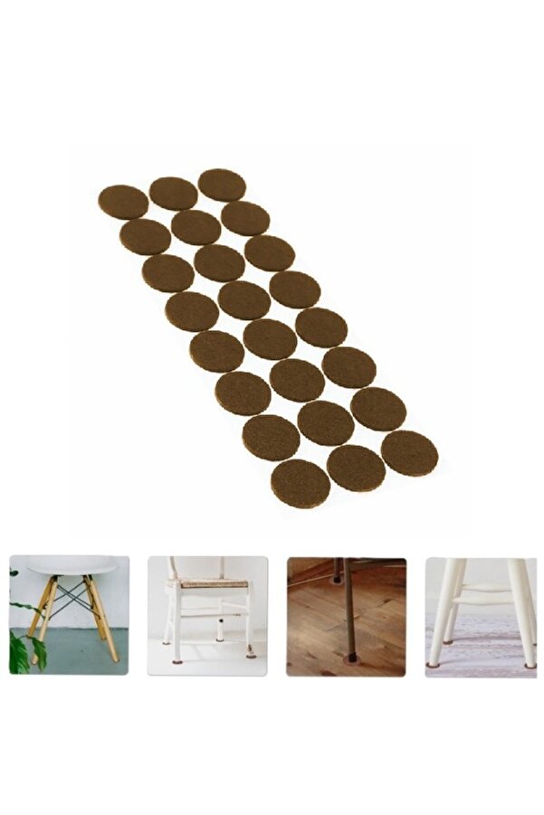 Ethab Ti̇caret Glbl-Tsti̇l4136 Yuvarlak Mobi̇lya Koruyucu Keçe 24 Lü Paket