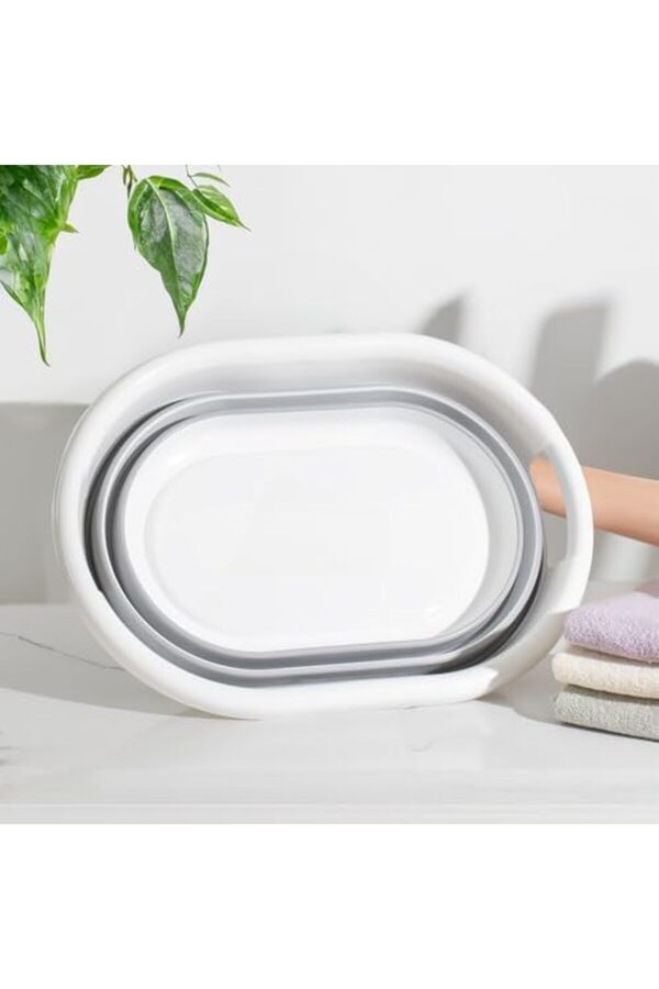 Lvnshop La-550 Katlanabi̇li̇r Çamaşır Sepeti̇ Akordi̇yon Katlanır Sele Sepet Si̇li̇kon Çamaşır Sepeti̇ 40 L