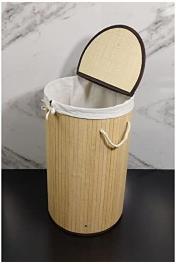 Lvnshop Yuvarlak Bambu Çamaşır Sepeti̇ Cl-6001-01 224120