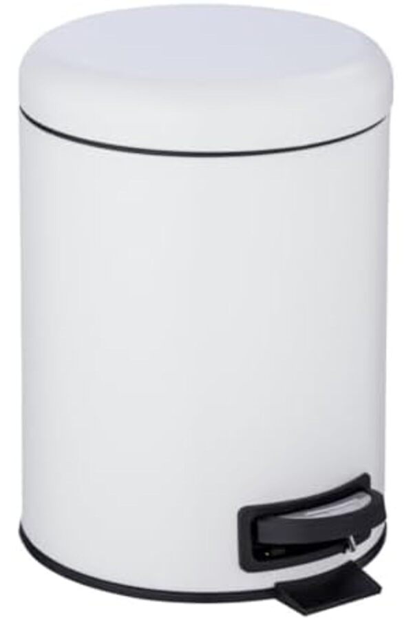 Lvnshop Pedallı Çöp Kovası 5 L. Leman, Gri̇, Metal, 3 X 11,5 X 11,5 Cm 224120