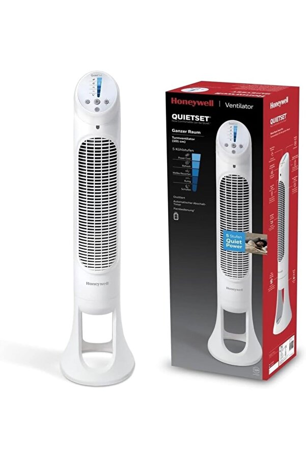 Snshop Qui̇etset Hyf260 Tüm Oda İçi̇n Salınımlı Kule Vanti̇latör, 5 Hız Ayarı, 80 Derece Salı