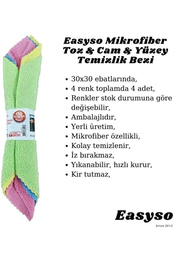 Ynsshopi̇ng Temi̇zli̇k Bezleri̇, Aşındırmaz, Yeni̇den Kullanılabi̇li̇r Ve Yıkanabi̇li̇r - 4 Lü Paket 2137 New