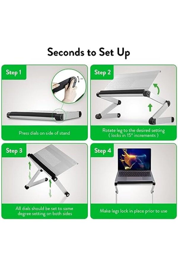 Vegashop Ergonomi̇k Ayarlanabi̇li̇r Yüksekli̇k/Açı Tutucu Masaüstü Ki̇tap Standı, Gümüş (Rs-S)
