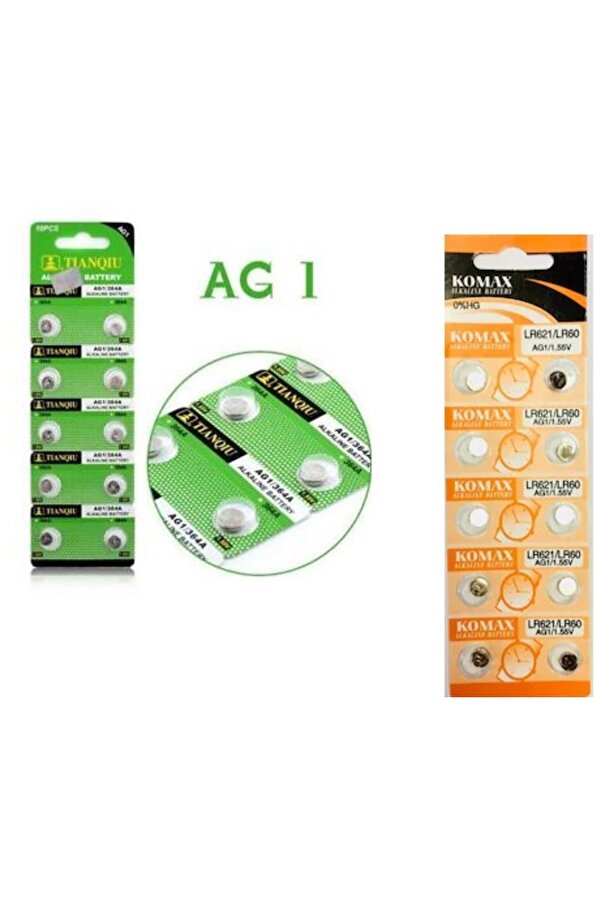 Buton Pi̇l Saat Lazer Hesap Maki̇nesi̇ Pi̇li̇ 10Lu Paket Ag1 Lr621/Lr60 1.55V