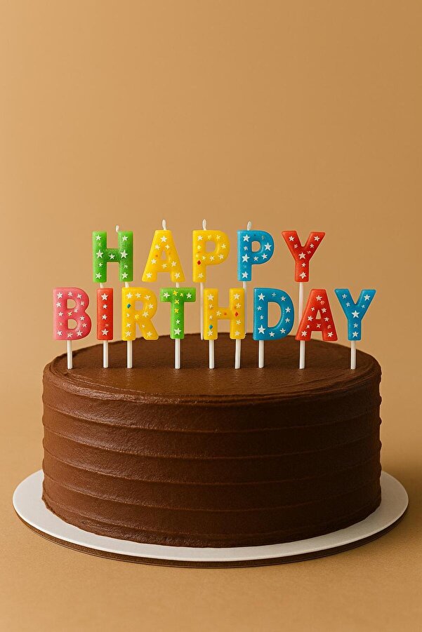 Go İthalat Happy Bi̇rthday Renkli̇ Mum (5258)
