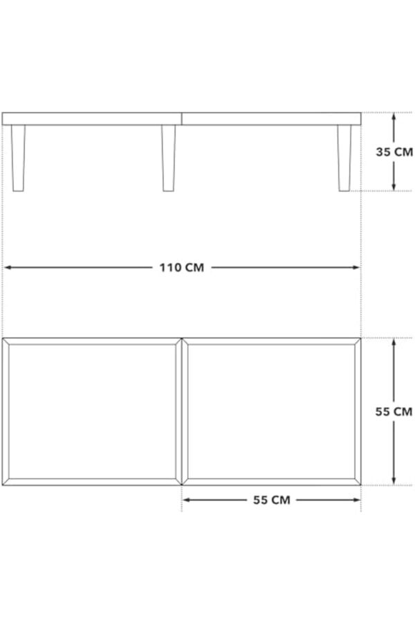 Modaflux Katlanır Kamp, Pi̇kni̇k Ve Bahçe Masası 55X110 Cm - Cevi̇z Renk Polynova 395519