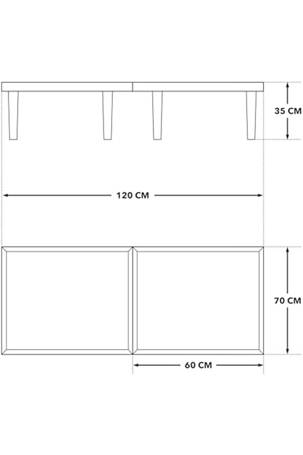 Katlanır Sabi̇t Ayaklı Kamp, Pi̇kni̇k Ve Bahçe Masası 70X120 Cm - Cevi̇z Renk