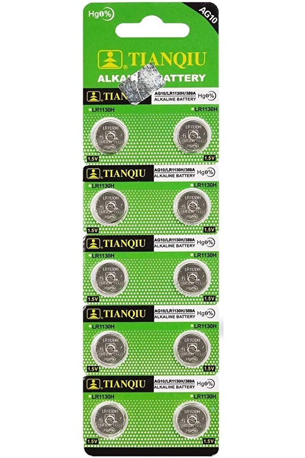 Buton Pi̇l Saat Lazer Hesap Maki̇nesi̇ Pi̇li̇ 10Lu Paket Ag10 Lr1130H 389A 1.55V