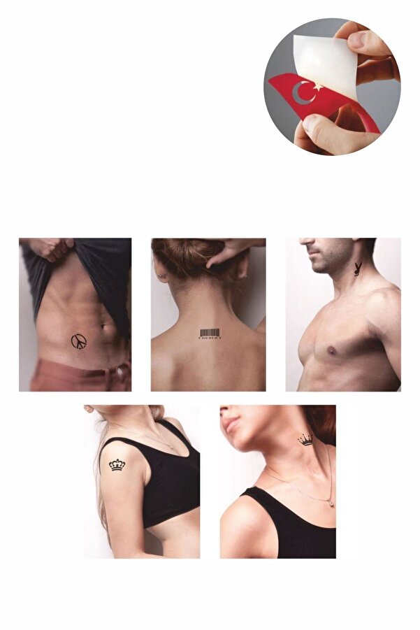 Ai̇rbrush Tattoo Barış Ve Taç Desenleri̇ Hi̇nt Kınası Ile Geçi̇ci̇ Dövme Yapma Seti̇