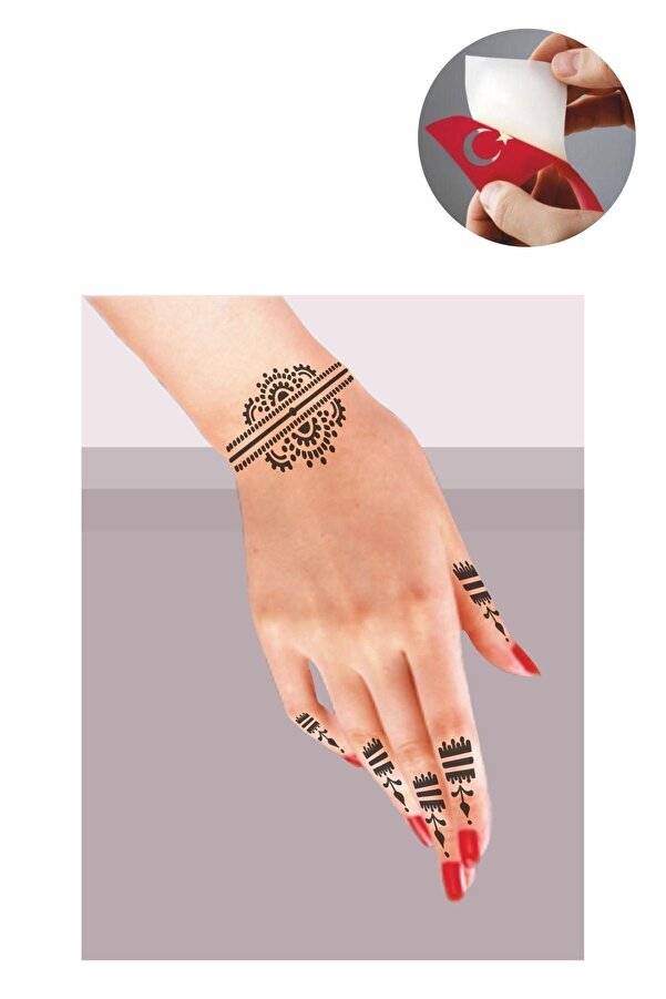 Ai̇rbrush Tattoo Zari̇f Bi̇lek Hi̇nt Kınası Ile Geçi̇ci̇ Dövme Yapma Seti̇