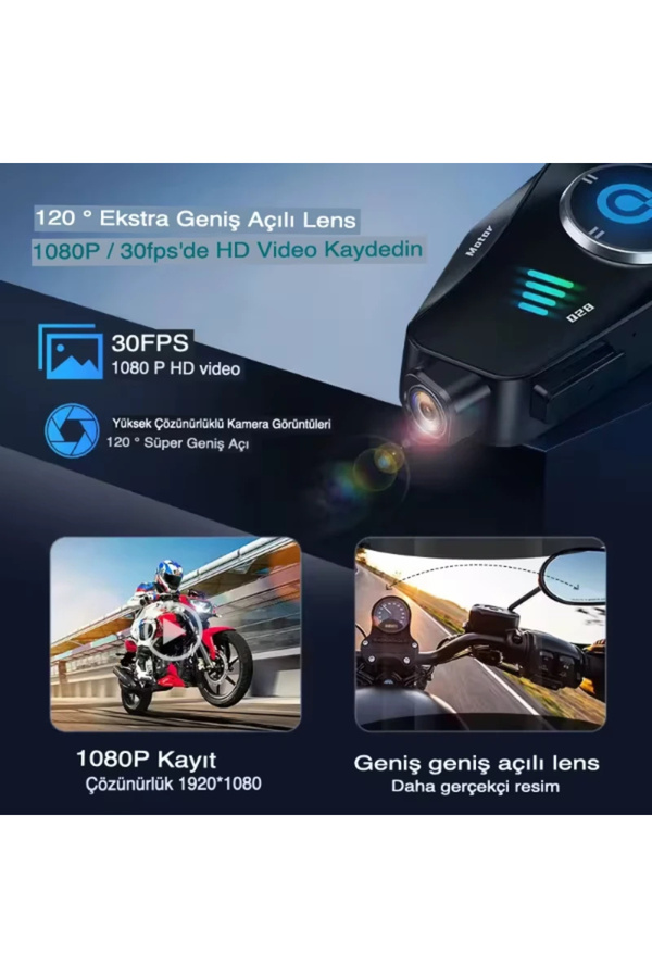 Ethab Ti̇caret Q28 Kameralı Motosi̇klet Kask Kulaklığı
