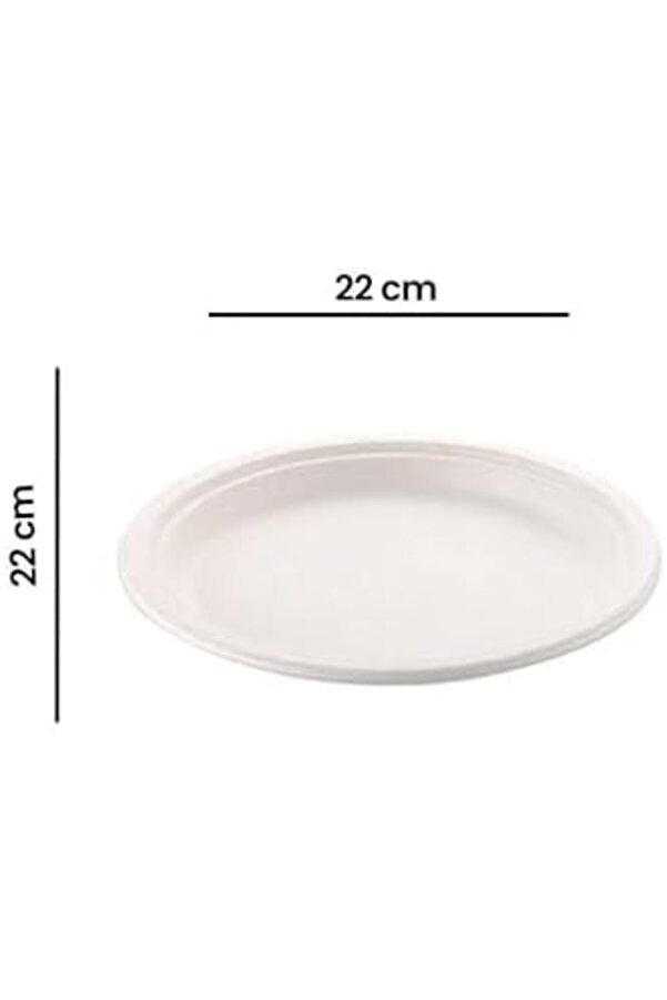 Jptrshop Nature Ekoloji̇k Karton Kağıt Parti̇ Tek Kullanımlık Tabak - 22 Cm. - 50 Adetli̇k 3 Paket