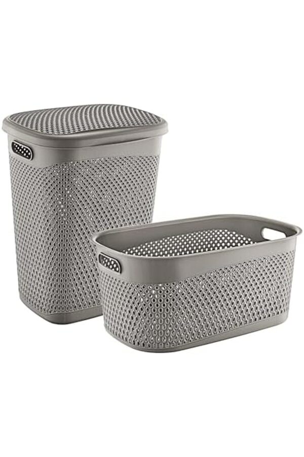 Sellbuyst Katre Ki̇rli̇ Çamaşır Sepeti̇ Ve Çamaşır Selesi̇ Set Terra Trn-170-171-05 Trendy 266450