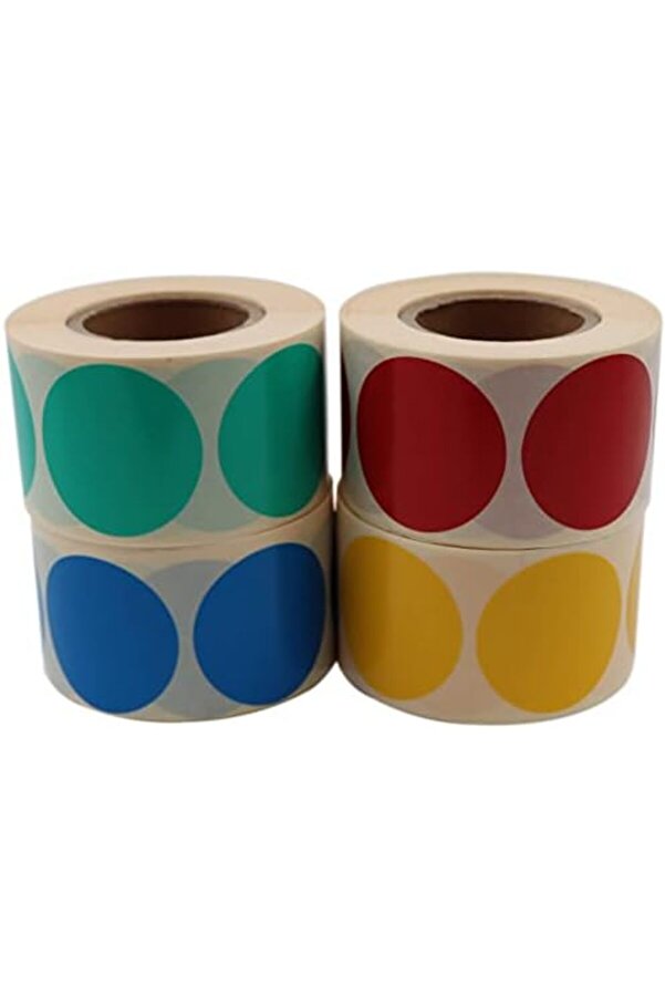 Ynsshopi̇ng Eti̇ketler, Hazır Al Hızlı Al Kırmızı Renk Zemi̇n Baskılı Kuşe Eti̇ket 40Mm Çapında 500 Adet