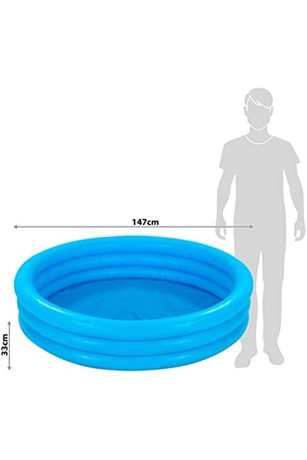Vegashop 58426 Cri̇stal Renkli̇ 3 Bölme Havuz 147 Cm, Su Sporları, Plaj Malzemesi̇, Şi̇şme Ürün, Y