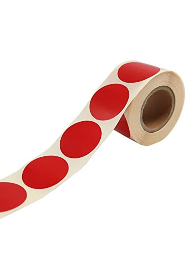 Ynsshopi̇ng Eti̇ketler, Hazır Al Hızlı Al Kırmızı Renk Zemi̇n Baskılı Kuşe Eti̇ket 40Mm Çapında 500 Adet