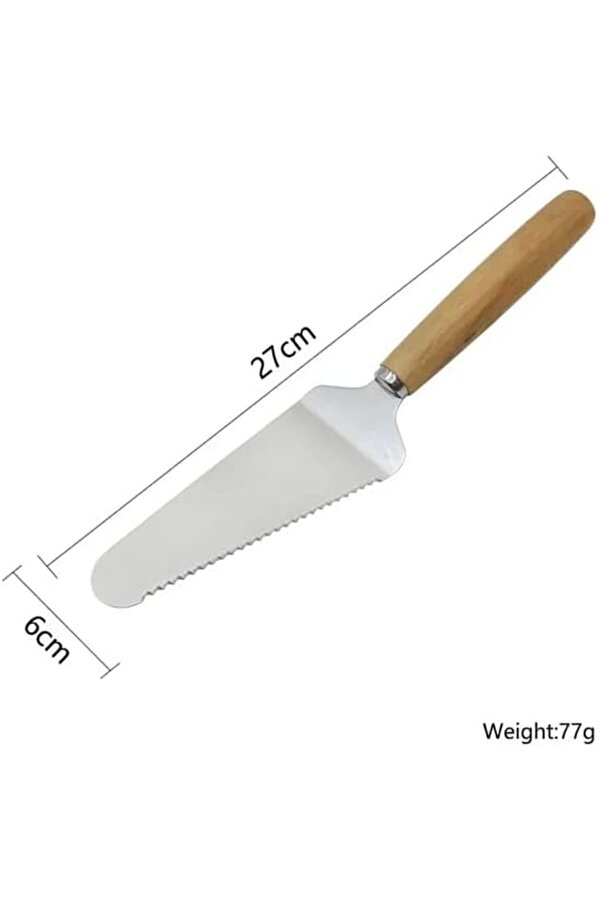 Lvnshop Tırtık Kenarlı Üçgen Mutfak Spatulası,Pasta,Pi̇zza Ve Mutfak İçi̇n Spatula,Pasta Pastacılık Ah