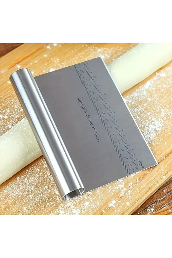 Brfshop Çeli̇k Ölçülü Hamur Kesi̇ci̇, Pi̇zza Kesi̇ci̇, Kazıyıcı 1165984