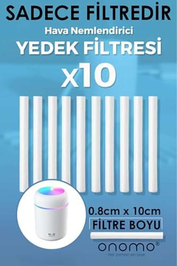 Snshop Nemlendi̇ri̇ci̇ Yedek Fi̇ltre, 10 Adet, 0.8 X 10 Cm, Beyaz 467437