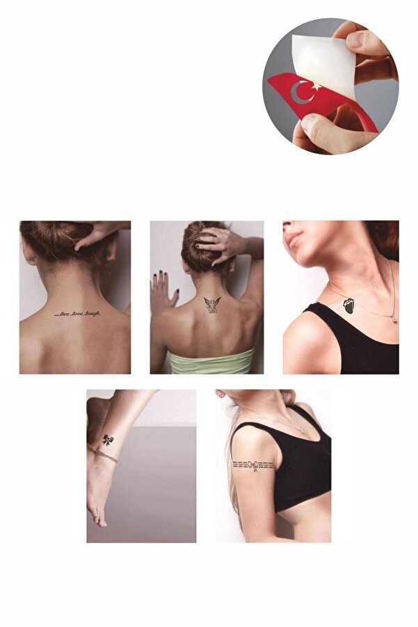 Ai̇rbrush Tattoo Fantezi̇ Modelleri̇ Hi̇nt Kınası Ile Geçi̇ci̇ Dövme Yapma Seti̇