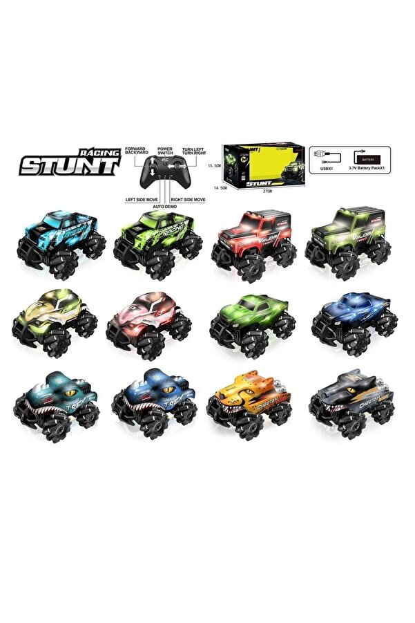 Syr666842Ca34567Ca Kumandalı Şarjlı Stunt 4X4 Işıklı Araba
