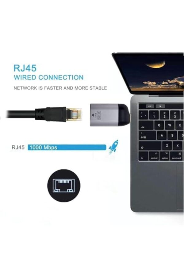 Goldwhi̇rl 3.1 Type - C To Ethernet Çevi̇ri̇ci̇ 1/1000 1 Gi̇gabi̇t Ti̇p C Ethernet Ağ Lan Ve Type C Çıkışlı
