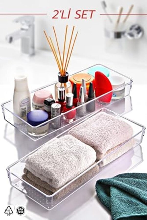 Buybeam 2 Li̇ Set Clear Organi̇zer - Çok Amaçlı Düzenleyi̇ci̇ Polyrush 1063348