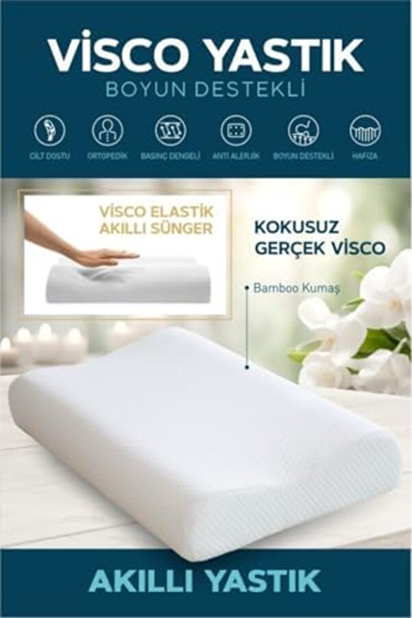 Snshop Boyun Destekli̇ Yastık – Rahat Uyku, Boyun Omurga Desteği̇, Sırtüstü Ve Yan Yatış İç
