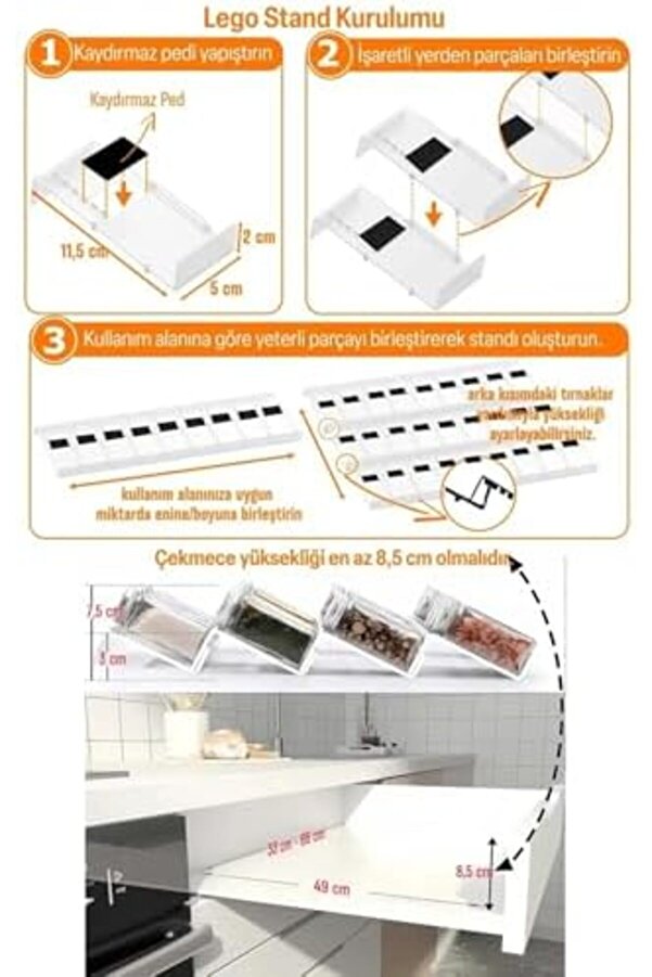 Aclyashop Şeffaf Çok Amaçlı Düzenleyi̇ci̇ Organi̇zer 24 1058548
