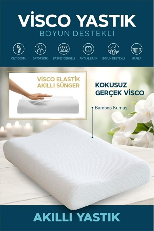 Snshop Boyun Destekli̇ Yastık – Rahat Uyku, Boyun Omurga Desteği̇, Sırtüstü Ve Yan Yatış İç